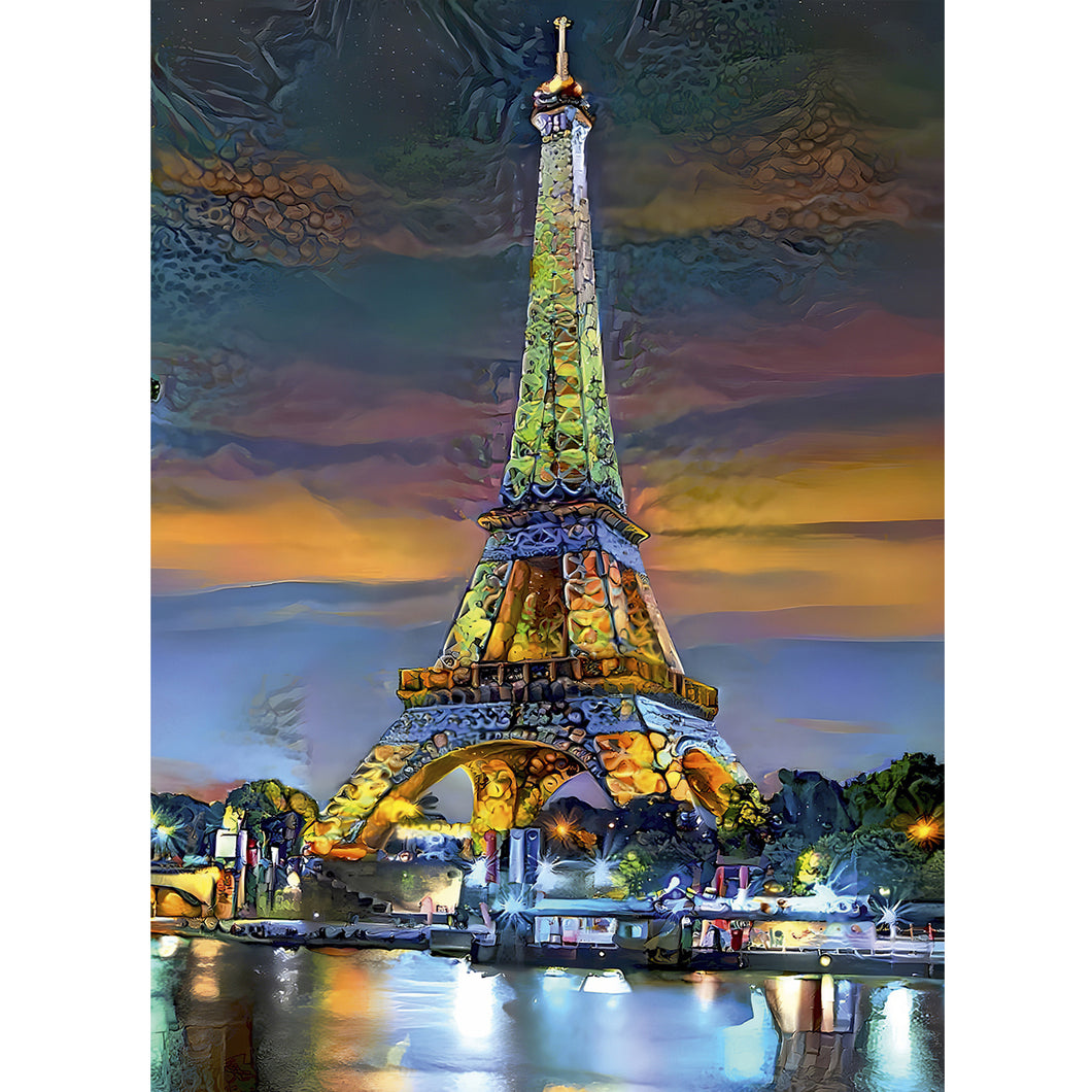 Eiffeltornet i solnedgången