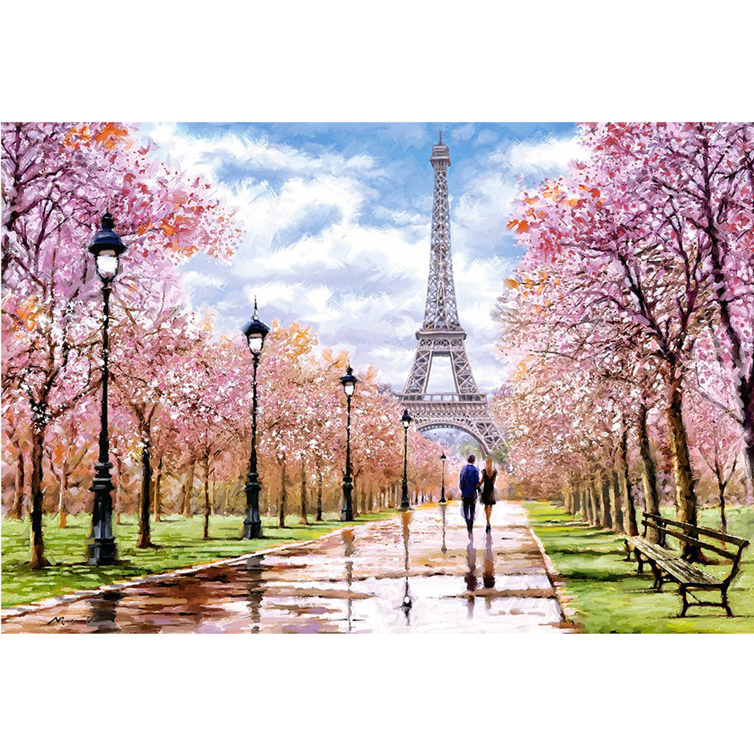 Romantisk promenad i Paris